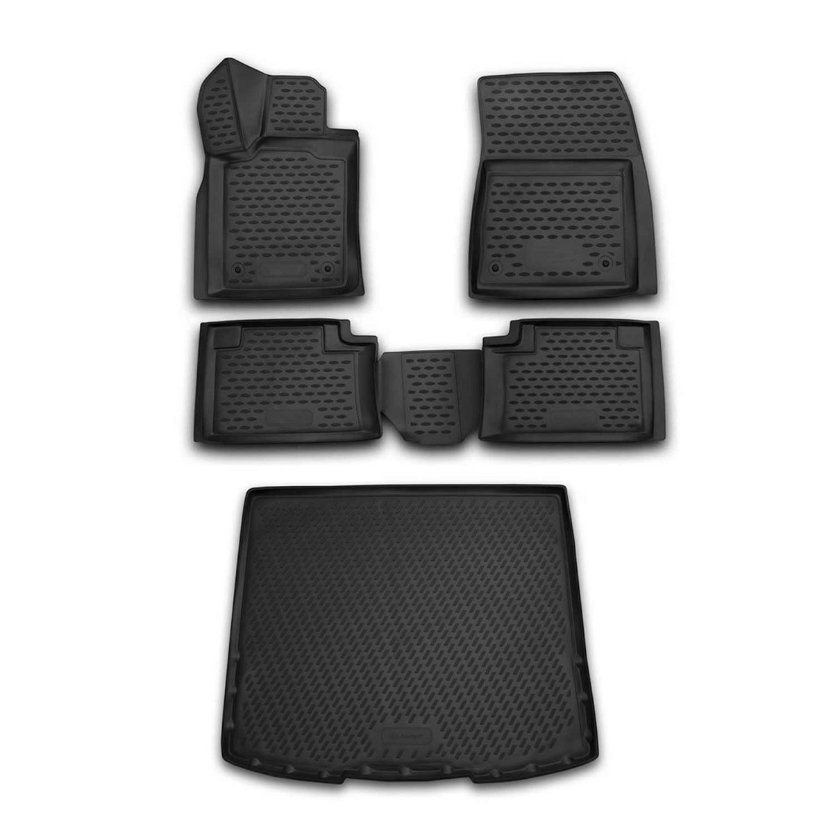 Jeep Grand Cherokee 3D Floor-Trunk Mats - Omac - Black - '13-'15